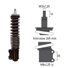 Immagine 0 di 406201390 ammortizzatore anteriore per piaggio vespa et2 et4 50 125cc thumbnail