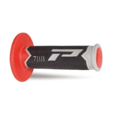 Immagine 1 di 405401310 manopole enduro e cross progrip mx 788 209 tripla densità grigio nero rosso senza foro thumbnail