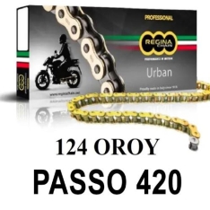 Immagine 1 di 405801220 catena regina passo 420 oro 140 maglie 124OROY incluso giunto thumbnail