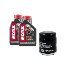 Immagine 1 di Kit Tagliando 2 LT di Motul 7100 5w40 e Filtro originale Piaggio per Piaggio da 125 a 250 thumbnail