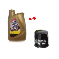 Immagine 0 di Kit Tagliando 4 LT di Eni i-Ride 05w40 e Filtro Hiflo HF 303 per Moto Honda Kawasaki Yamaha thumbnail