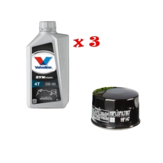 Immagine 1 di Kit Tagliando 3 LT di Valvoline Syn Power 05w40 e Filtro Hiflo HF 147 per Yamaha T-Max 500 530 Xciting 500 thumbnail