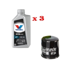 Immagine 1 di Kit Tagliando 3 LT Di Valvoline 05w40 e Filtro Hiflo HF 204 per moto Honda Kawasaki MV Augusta Triumph Suzuki Yamaha thumbnail