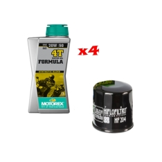 Immagine 1 di Kit Tagliando 4 LT Di Motorex Cross Power 20w50 e Filtro Hiflo HF 204 per moto Honda Kawasaki MV Augusta Triumph Suzuki Yamaha thumbnail