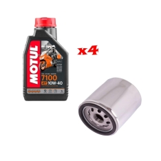 Immagine 0 di Kit Tagliando 4 LT di Motul 7100 10w40 e Filtro Champion COF074 per Harley Davidson V-Rod thumbnail