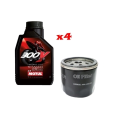 Immagine 1 di Kit Tagliando 4 LT Di Motul 300v 10w40 e Filtro Originale Ducati per Ducati Hypermotard Scambler Multistrada Monster XDiavel thumbnail