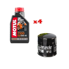 Immagine 1 di Kit Tagliando 4 LT Di Motul 7100 10w40 e Filtro Hiflo HF153 per Ducati Hypermotard Scambler Multistrada Monster XDiavel thumbnail