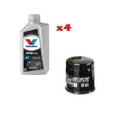 Immagine 1 di Kit Tagliando 4 LT Di Valvoline Syn Power 10w40 e Filtro Hiflo HF 682 Per Moto Morini X-Cape 650 E 6 1/2 thumbnail