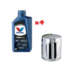 Immagine 1 di Kit Tagliando 4 LT di Valvoline Durablend 20w50 e Filtro Hiflo HF171C per Harley Davidson Heritage Road Glide thumbnail