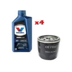 Immagine 1 di Kit Tagliando 4 LT Di Valvoline Dura Blend 20w50 e Filtro Originale Ducati per Ducati Hypermotard Scambler Multistrada Monster XDiavel new thumbnail