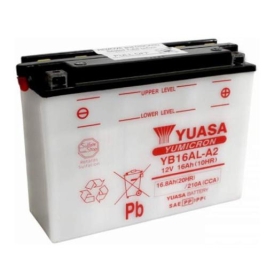 E01095 batteria yuasa yb16al-a2  12v 16ah 10hr senza acido