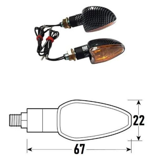 404121440 freccia arrow coppia look carbonio lente trasparente - Indicatori di direzione