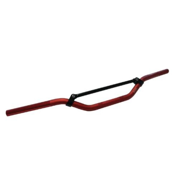 405382560 manubrio cross Ø 22,2mm  rosso con traversino rialzo 51,1mm - Manubri e Accessori