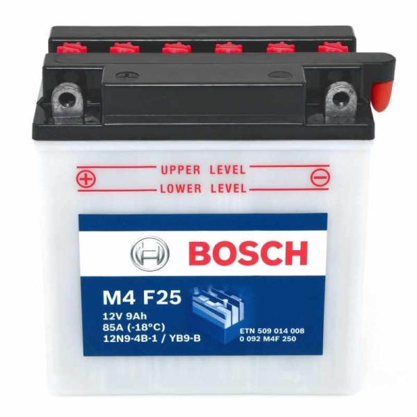 Batteria Bosch M4F25 YB9-B 12V/9AH per Piaggio 50 125 150 Vespa 150 Aprilia 50 125 Honda 125 250 - Batterie