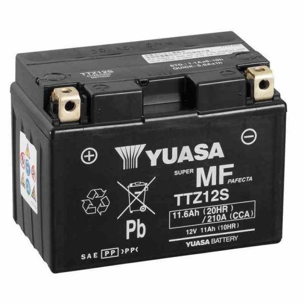 Batteria Yuasa TTZ12S 12V 11AH sigillata con acido a corredo Honda 250 300 600 700 750 1000 BMW 1100 1200 - Batterie