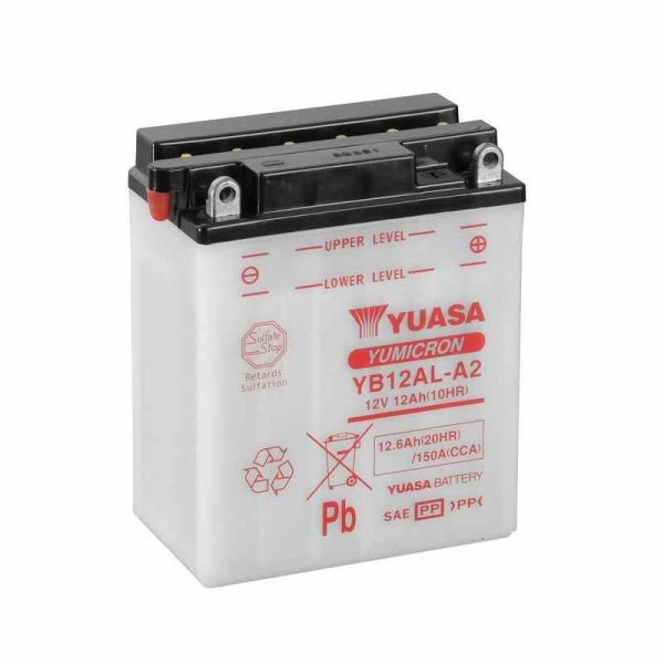 Batteria Yuasa YB12AL-A2 12V 12AH  Aprilia Honda Bmw Yamaha  125 150 600 650 1100 - Batterie