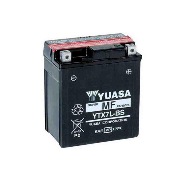 Batteria Yuasa YTX7L-BS 12V 6AH sigillata con acido a corredo Piaggio125 150 250 Honda 50 125 150 200 250 300 400 600 - Batterie
