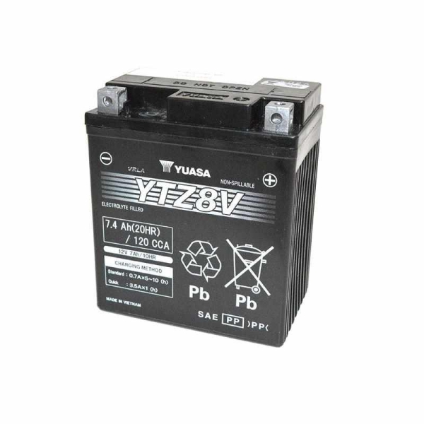 Batteria Yuasa YTZ8V Sigillata Con Acido A Corredo) 12V 7AH Honda 125 150 250 300 500 Yamaha 300 400 - Batterie